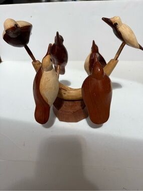 Vintage MCM Danish vintage folk art wooden bird sculpture